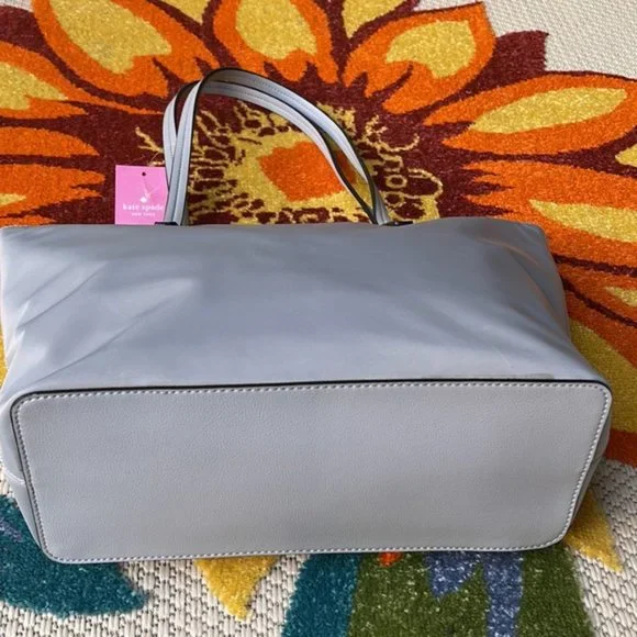 Kate Spade Hayden Nylon Top Zip Tote Nimbus Grey - Picture 3 of 16